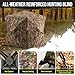 HUNTSEN 360 Degree See Through Hunting Blind with Double Open Door - Lightweight Soft Material Portable Pop Up Ground Blind - 2-3 Person Concealed Camouflage Tent with Carrying Bag for Deer & Turkey