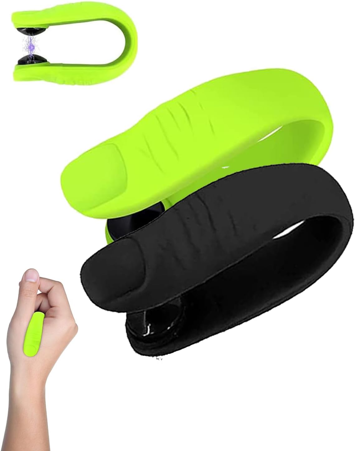 2 PCS Acupressure Clip for Diabetics, Acupressure Clip, Sugar Control Acupressure Clip, Acupressure Point Clip, Tension Relief and Headache Relief Hand Clip, Migraine Relief Products (Black, Green)