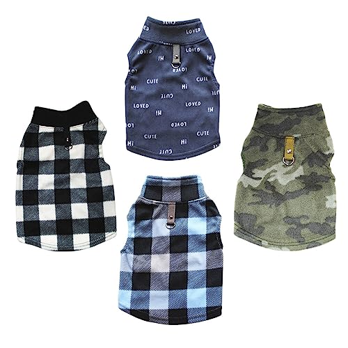 4 peças de roupas quentes de inverno para animais de estimação roupas para animais de estimação roup