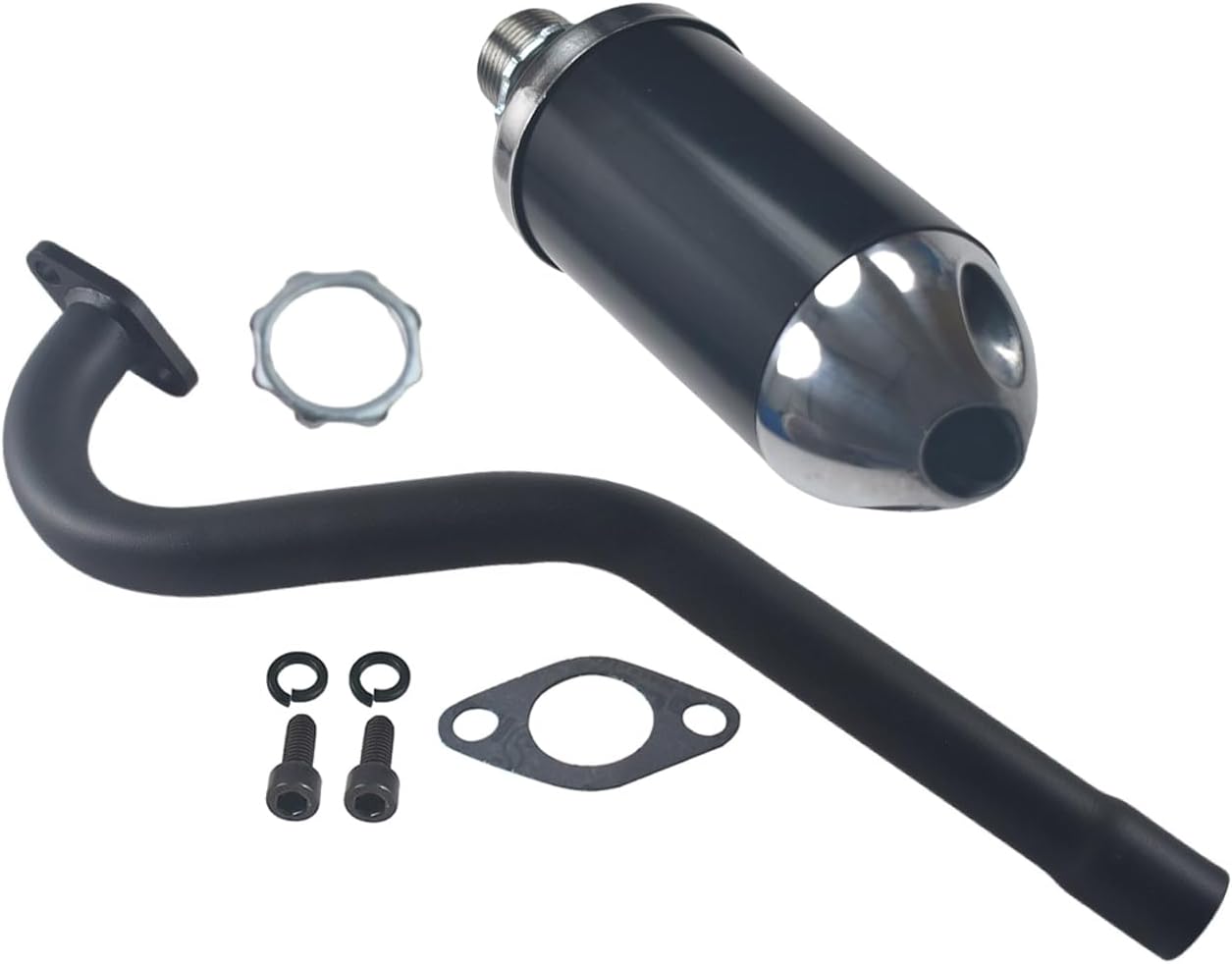 Exhaust Pipe with Muffler For Coleman CT100U Mini bike Black