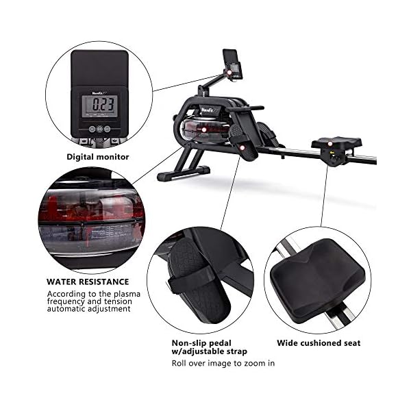 HouseFit-Water-Rower-Rowing-Machine-with-Bluetooth-APP-330Lbs-Weight-Capacity-for-Home-use-Water-Resistance-Row-Machine-Exercise-Equipment-with-iPad-and-Phone-Support-LCD-Digital-Monitor HouseFit Water Rower Rowing Machine with 330Lbs Weight Capacity for Home use Water Row Machine Exercise Equipment with iPad and Phone Support LCD Digital Monitor