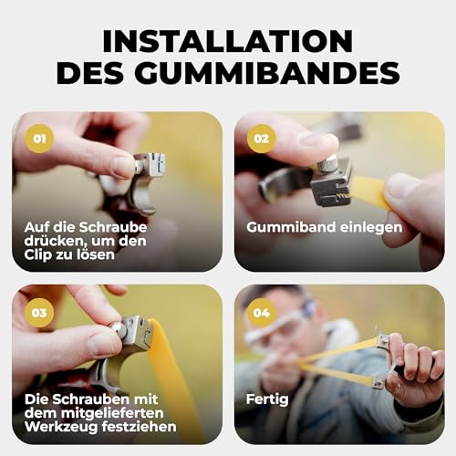 Abowllon® Steinschleuder Zwille Set | Schleuder Sportgerät | 300 Tonkugeln | Edelstahl & Rosenholz | 2X Ziele | 3X Steinschleuder Gummi Schleuder Zwille Slingshot Schleuder
