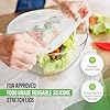 Reusable Silicone Stretch Lids for Food Storage in Fridge - Elastic Heat-Resistant Bowl Covers, Cups, Cans, Jars - Universal Food Grade Lid for Round and Rectangle Containers - Dishwasher Safe -7 Pack #3