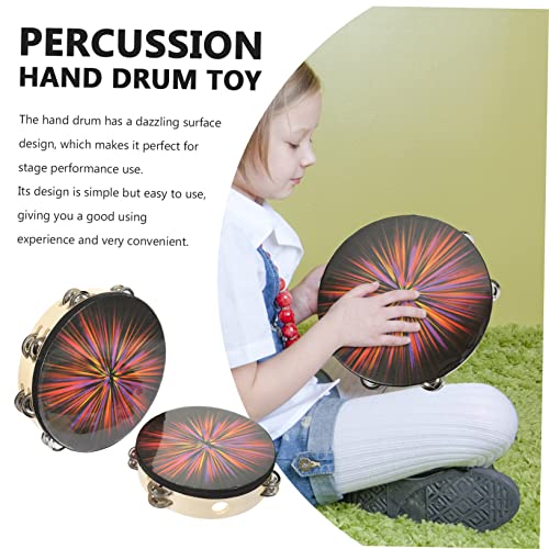 WHAMVOX 2 Pçs Tambor De Linha Dupla Brinquedos Educativos Para Crianças Brinquedos Adukt Pandeiro Pa