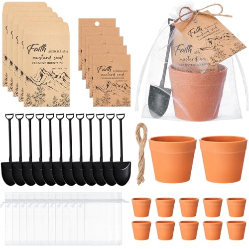 Ferrochef 12 Sets Faith of a Mustard Seed Card Sets Christian Gifts Bulk for Women Christian Religious Baptism Inspirational Gifts for School Church Wedding
