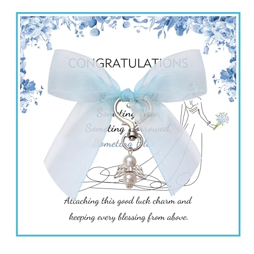 Something Blue for Bride Bouquet Charms for Wedding Memory Wedding Accessories for Brides Sister Wedding Gifts Bridal Jewelry white