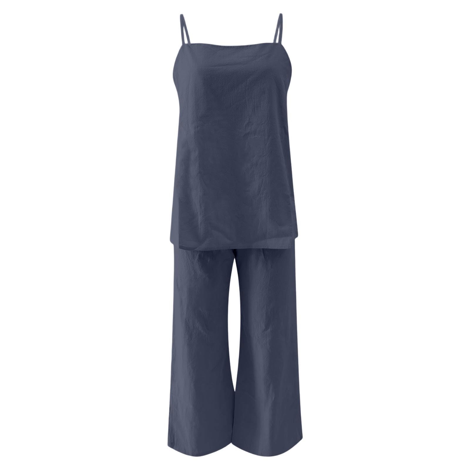 Ensemble Femme 2 Pièces Coton Haut et Pantalon Sweat et Pantalon Survêtement Jogging Sport Doux Respirant Confort A9