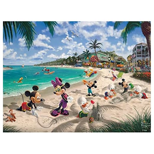 Ceaco - Thomas Kinkade - Disney - Mickey & Minnie in Florida - 750 Piece Jigsaw Puzzle