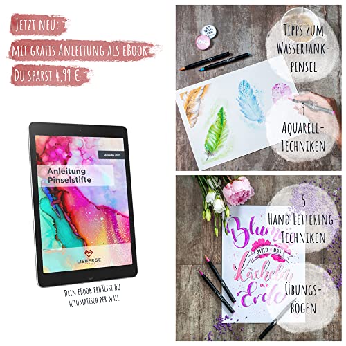 Pinselstifte Lieberge Premium-Set mit 24 Aquarellfarben