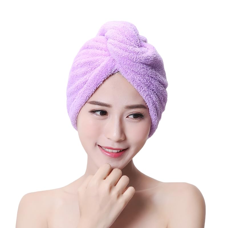Serviette à cheveux secs super absorbante ZONTO lot de 2 en microfibre