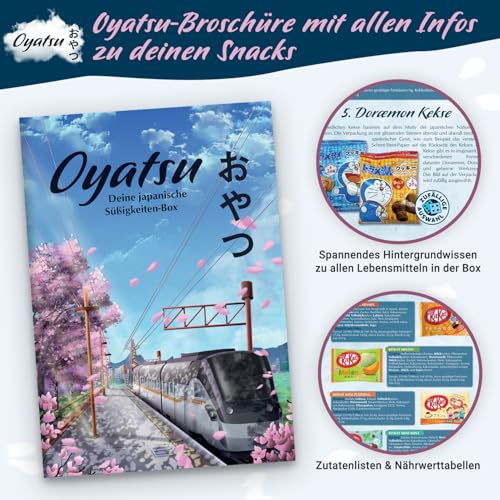 getDigital Oyatsu Japan Box - Ausgewählter Mix mit 25 Snacks - Japanische Süßigkeiten, Chips, Mochi, Cracker, Schokolade, Sweets, inklusive Broschüre - Geschenkset mit Candy aus aller Welt