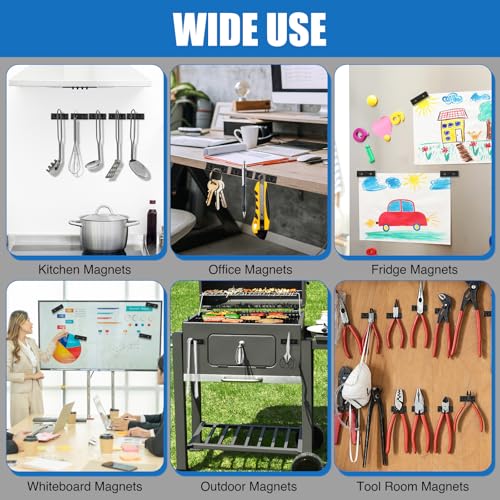 image for LOVIMAG Cabinet Door Magnets, 10 Pack Magnetic Door Catch, Drawer Magn