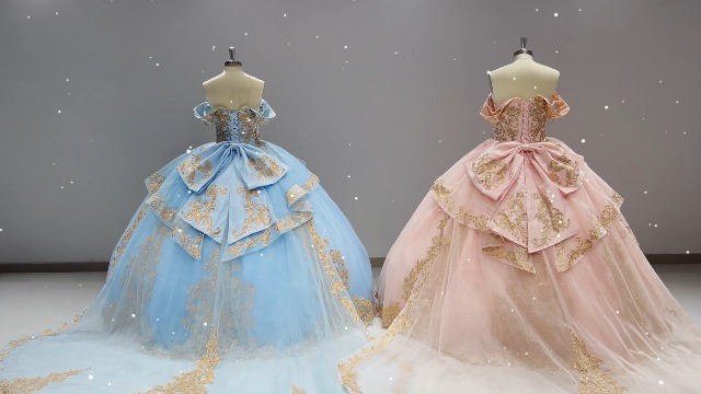 Amazon.com: DXUOPL Aqua Sparkly Tulle Quinceaera Dress with Luxury Tassel  Ball Gown Off Shoulder Vestidos De 15 Aos Quinceaera Bow Dress Gold  Appliques 15 Dresses with Train Size 0: Clothing, Shoes & Jewelry