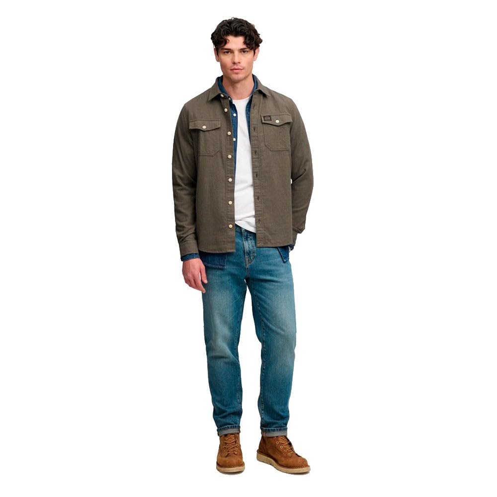 Superdry Camicia A Maniche Lunghe Herringbone Workwear XL