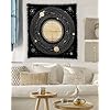 Indian Consigners Altar Cloth Spiritual Planets, Ritual Stars and Galaxy Table Cloth Beautiful Solar System Altar Cloth 24by24 inches (Solar System Gold Silver)