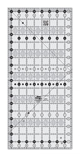 Creative Grids Quilt Ruler 8-1/2in x 18-1/2in Rectangle – CGR818 – Made in USA, Non-Slip Grip Acrylic Quilting, Sewing, Crafting, Patchwork Ruler for Measuring & Cutting Fabric