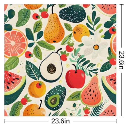 Tropical Fruit Pear Silk Feeling Scarf Head Scarf for Women 23.6 x 23.6 Inch Neckerchief Lightweight Square Scarves Bandana Hair Wrap for Sleeping2