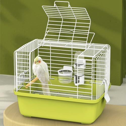Vogelkäfige Tragbarer horizontaler Draht- Vogelkäfig for Papageien, Outdoor- Reise- Tragetasche, Handheld- Typ Komfortabel(Groß)-5