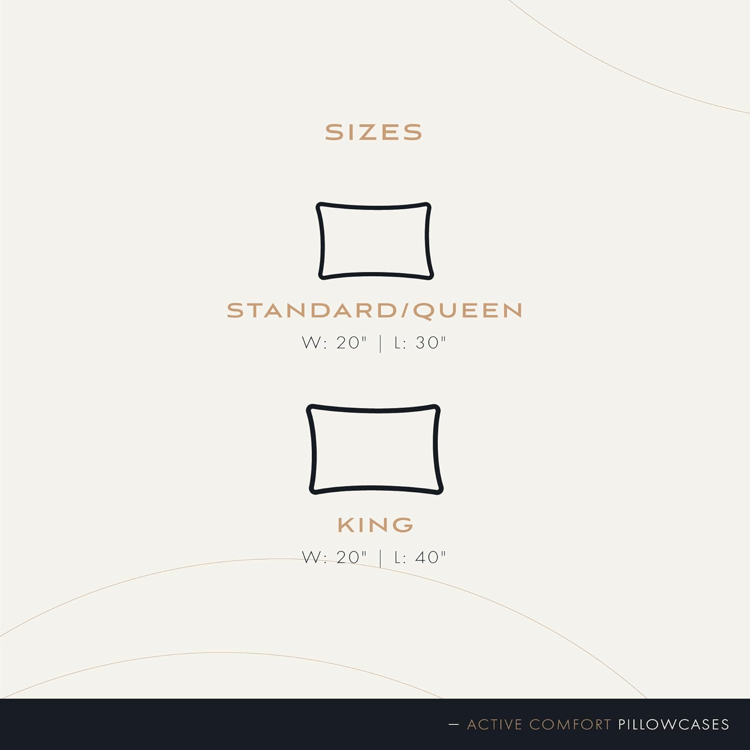 SHEEX Active Comfort Cooling King-Size Pillow Cases, Super-Soft Pillowcase Set, 2 Cooling Pillow Covers, Parchment