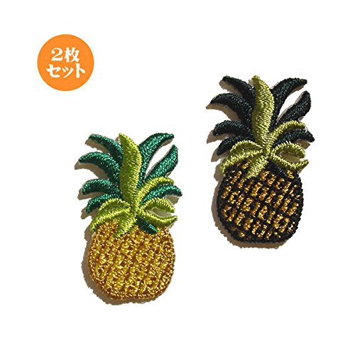 創作アップリケ　パイナップル パイナップルアイロンアップリケ | そらとぶパイナップル