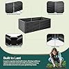 Raised Garden Bed 6x3x2ft, Galvanized Raised Garden Beds Outdoor for Vegetables Flowers Herbs, Steel Large Deep Planter Box, Tall Raised Garden Bed with 3ftx30ft Weed Barrier Fabric and Glove, Black #2