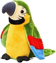 Talking Parrot for Children Talking Record,Talking Plush. Plush Toy that Plays the Voice Repeats What You Say. Gift for Children and Babies (Green)