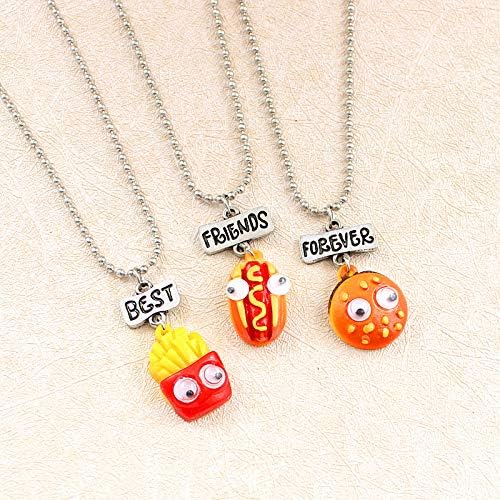 LLYANZ 2 Pieces/Set of Mini Biscuits and Coffee Pendant Necklace Cookies Milk BFF Gift Food Friendship Jewelry image 4