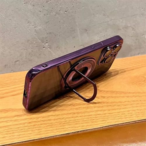 Coque magnétique avec support antichoc pour iPhone 14 Pro noir
