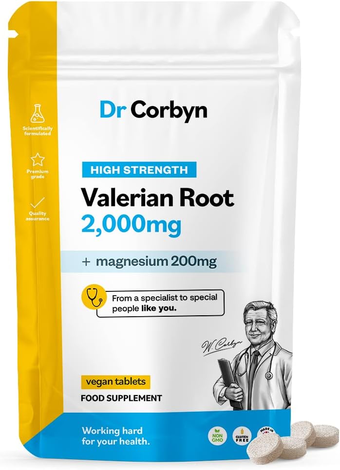 Dr Corbyn Valerian Root 2,000mg (60 Tablets) with Magnesium Citrate