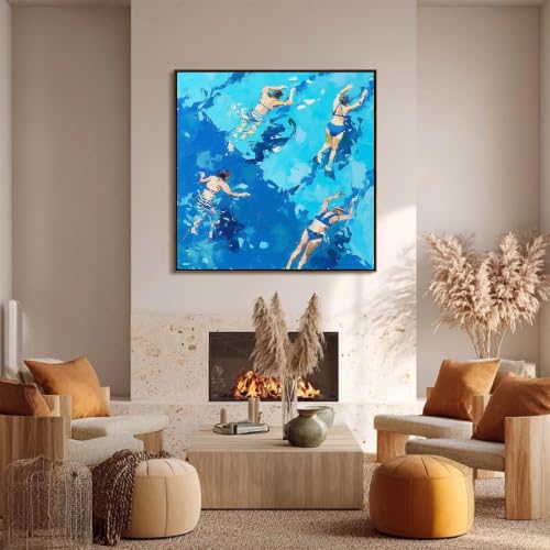Cuadro abstracto de piscina: láminas de arte acuático para decoración 2