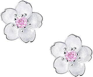 Brinco De Cristais Brinco Em Forma De Flor Flor De Cerejeira Brincos De Flor De Cerejeira Brincos De Joias Femininas Brincos De Prata Esterlina Brincos De Prata Esterlina Orrous