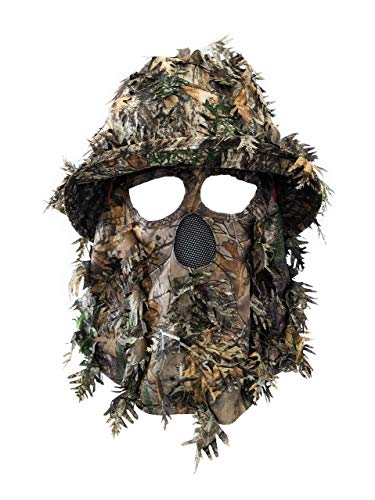 Realtree Xtra Green Camo Face Mask Hunting Hats for Men - Hat Camo Hunting Face Mask - Turkey Hunting Mask Mesh Camo Hat for Men - Hunting Mask for Men Camo Mesh Netting - Hunting Face Camo Mask
