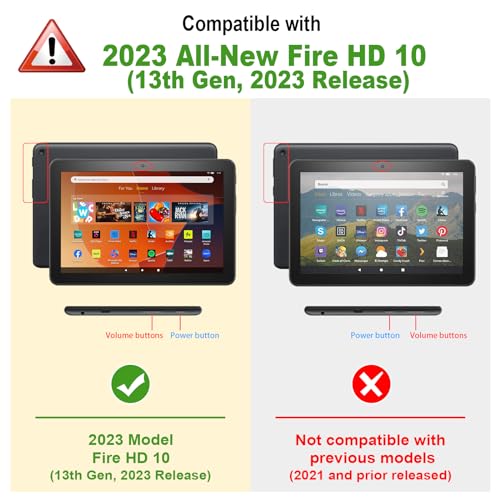 Fintie Slim Case for All-New Fire HD 10 Tablet (13th Generation, 2023 Release) - Trifold Lightweight Hard Shell Stand Cover with Auto Wake/Sleep, Black by FINTIE - Used condition - Image 2
