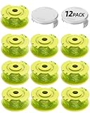 Weed Wacker String Compatible with Ryobi One Plus+ AC80RL3, 0.08'' String Trimmer Line,Weed Eater String Compatible with Ryobi 18V, 24V, 40V Trimmers(10 Replacement Spool, 2 Trimmer Cap Cover)