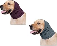 Vista 20 de Cubierta calmante para las orejas de perro, orejeras de perro con ansiedad y ruido, protección contra el ruido, para baño, color azul, M