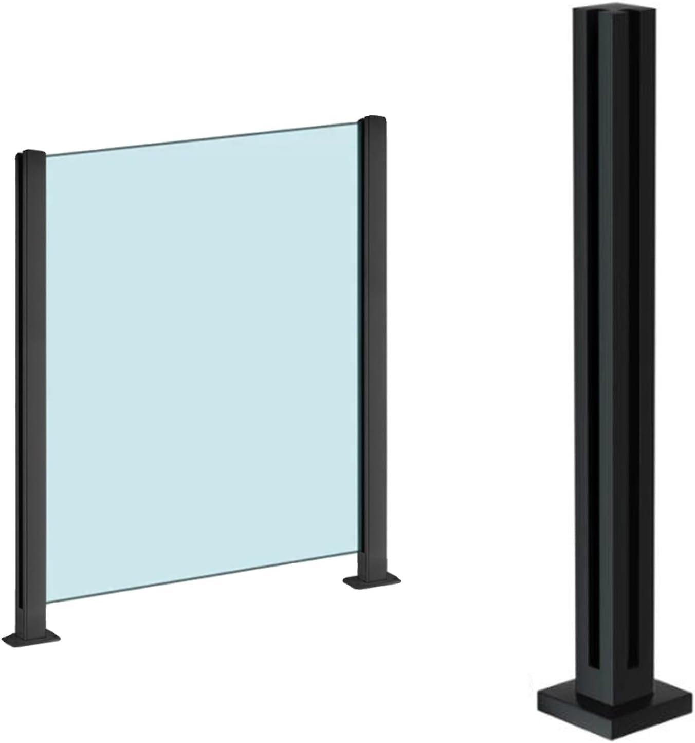 Poteau réglable de qualité supérieure gris 70 cm style épuré