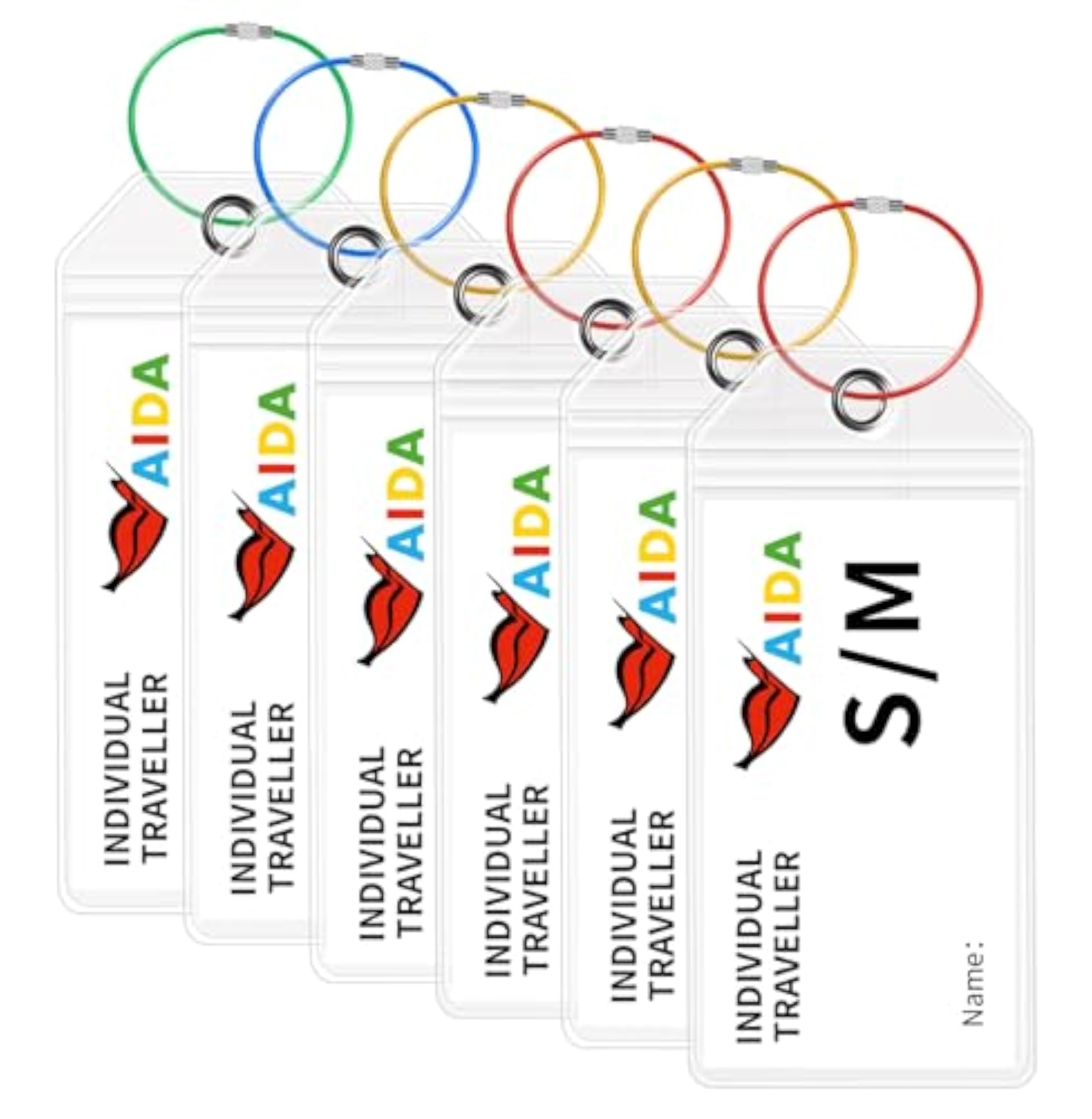 6 Pack Waterproof Transparent Luggage Tags