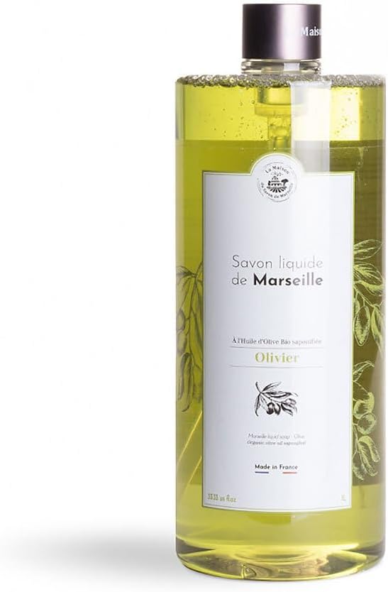 La Maison du Savon de Marseille French Liquid Soap Hand Wash Olive Oil 1 Litre