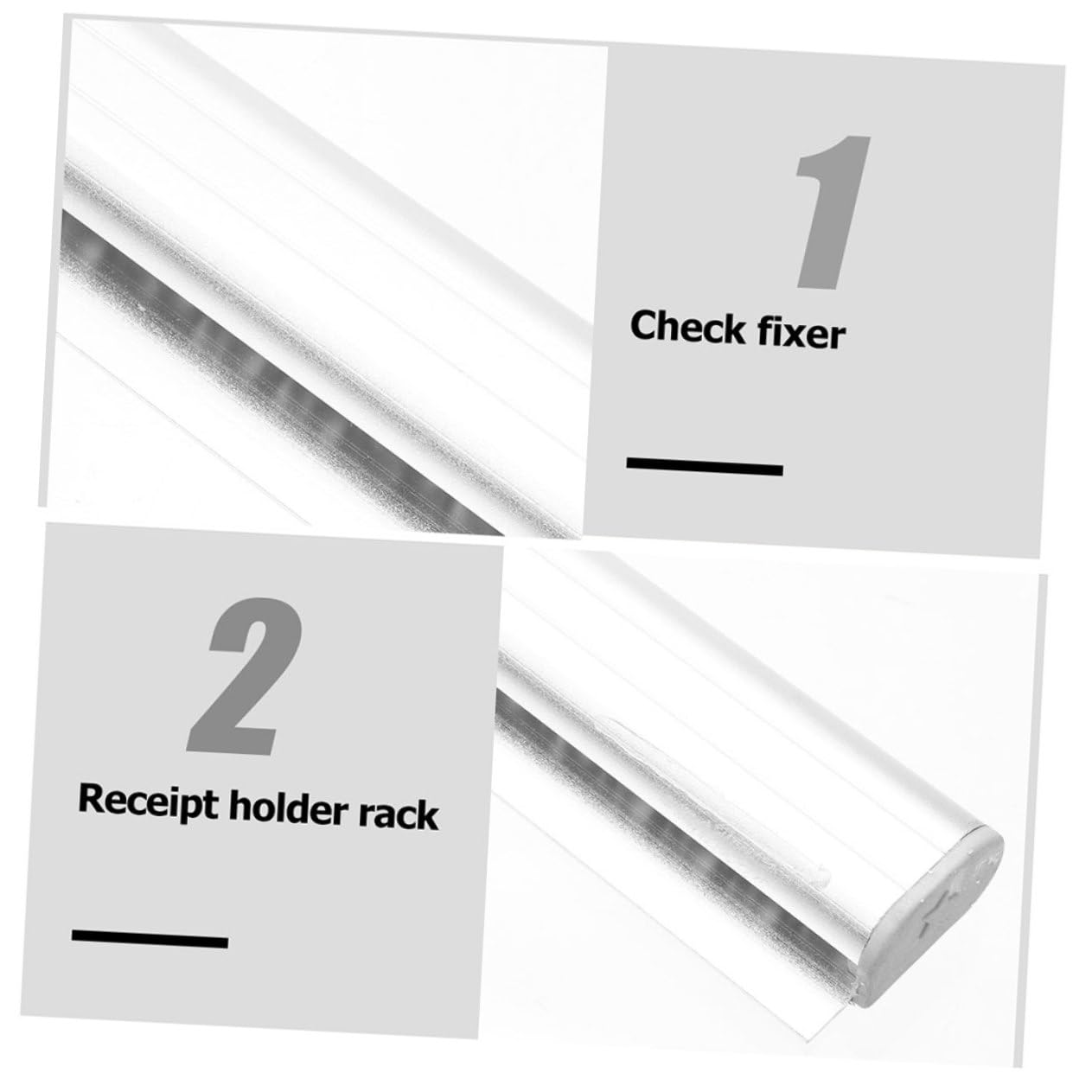 EXCEART 2St Einzelklemme Kassenzettelhalter Kompakter Bestellungsfixierer Küchenticket-Halter Spike-Beleghalter für den Schreibtisch Lebensmittel-Truck-Zubehör Aluminiumlegierung Silver