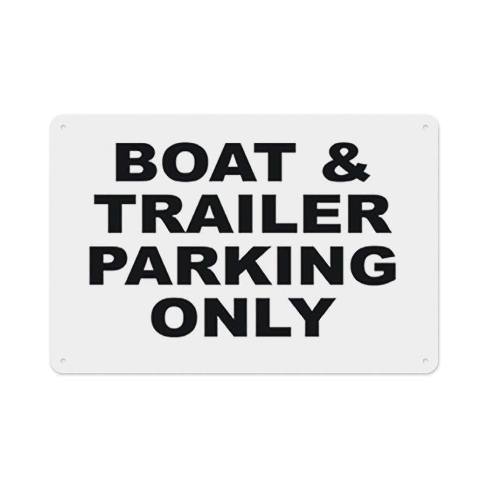 peiyeety Boat & Trailer Parking Only Sign Aluminum Tin Warning Signs for Home Outdoor Garden 12X16 Inches