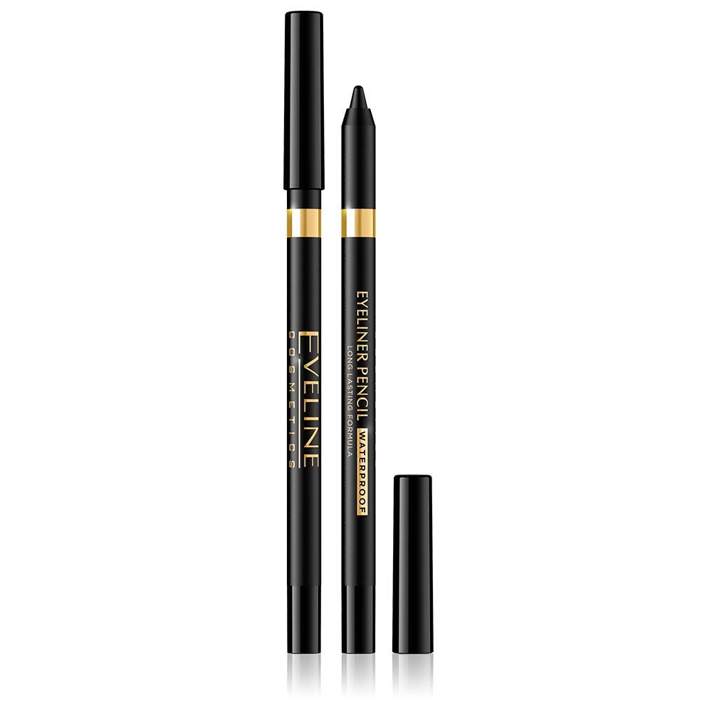 EVELINE COSMETICSMake Up Waterproof Eyeliner Eye Pencil, Black, 3 gm