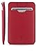 Vaultskin CHELSEA Slim Minimalist Front Pocket Leather Wallet with RFID Blocking for Men with Gift Box (Carmine Red)