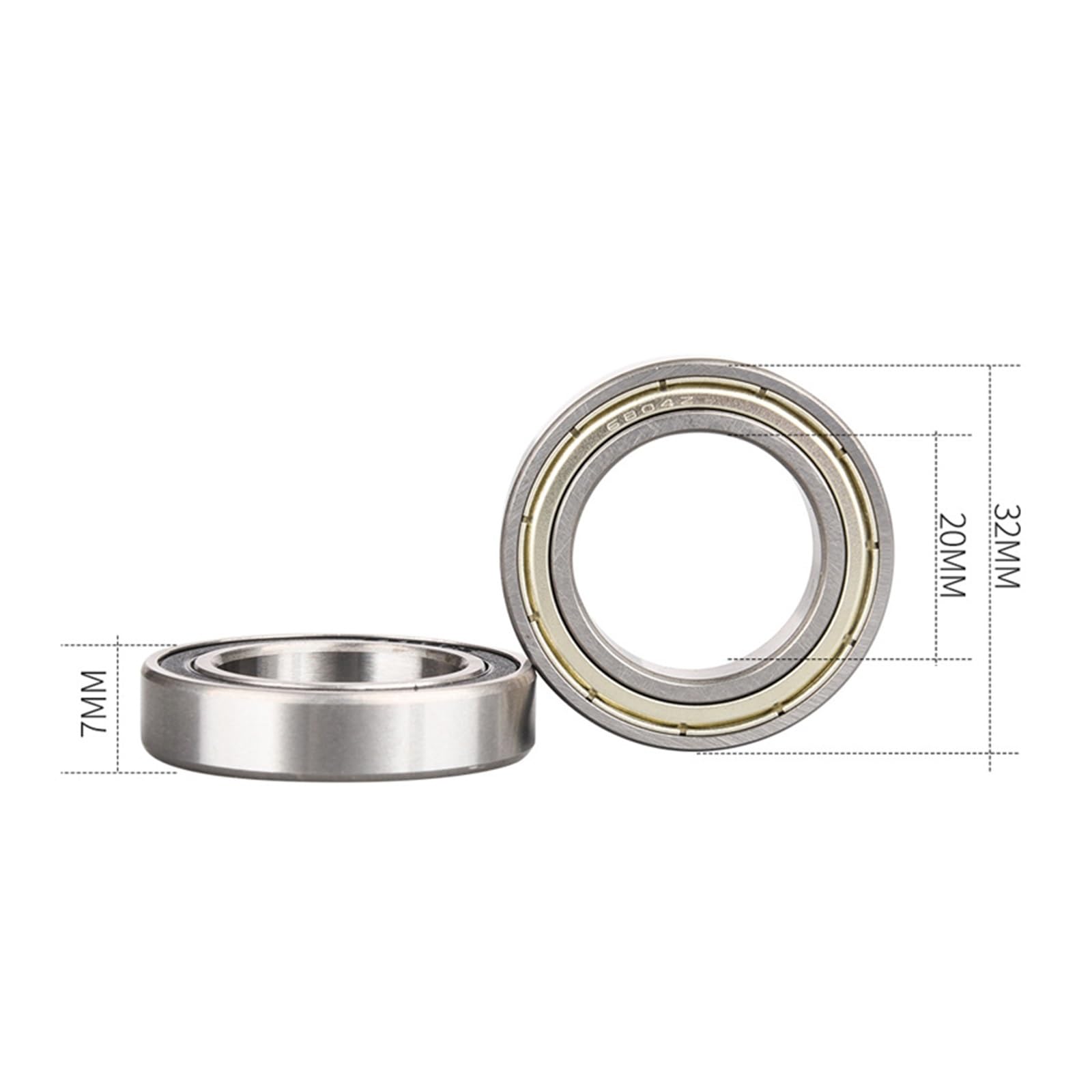 4x Kugellager 6804ZZ – 20x32x7 Mm – Doppelt Abgedichtet, Chromstahl, Vorgeschmiert – Für Motoren, 3D-Drucker & Drehbänke