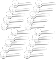 Vista 8 de Juego de 3 cucharas medidoras con mango corto, 1 cucharadita (0.2 fl oz), cucharas de plástico transparente para creatina, café, granos, especias