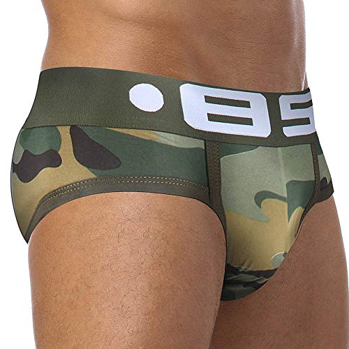 Soupliebe Calzoncillos Hombre Transpirables Pantalones Sexy Ropa Interior Hombres Calzoncillos con la impresión Calzoncillos camuflados Lenceria Hombre Boxer Briefs