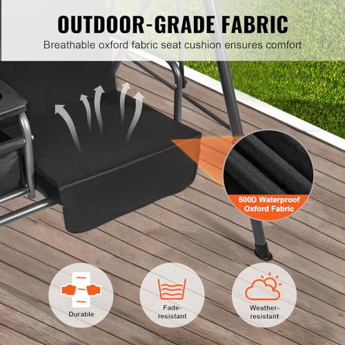 Vevor 2-SEAT PATIO SWING BLACK 2-Seat Patio Swing Chair thumb #3