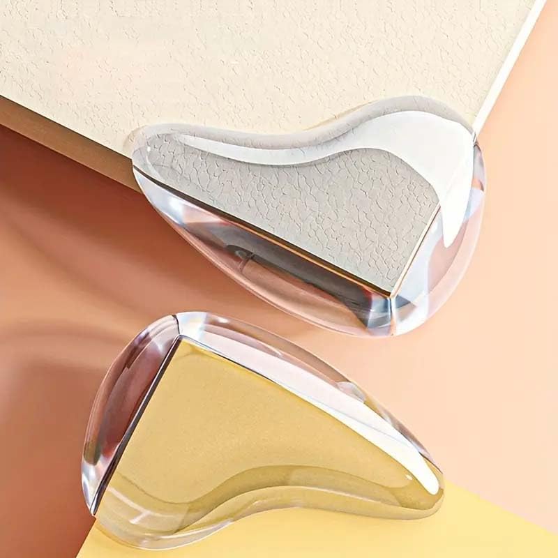 AMXGPT 10pcs Silicone Adhesive Table Corner Cover For Baby Transparent Water Drop Shaped Anti-Collision Table Corner Protector Child Safety