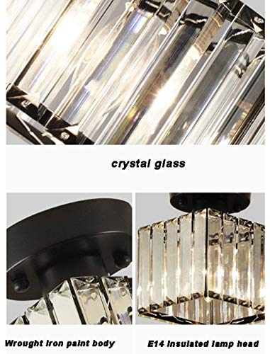Plafonnier moderne cristal poli et éclairage contemporain modulable