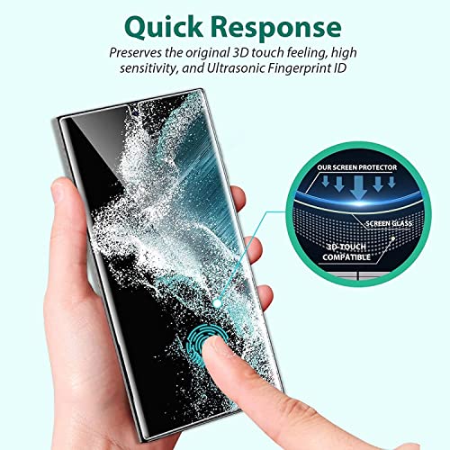 Image of STP FEEL (2 Pack Unbreakable Membrane Screen Protector Guard For Samsung Galaxy S22 Ultra / S23 Ultra (6.8 Inch) | Membrane Ultra Smooth Touch with Finger Print Support - HD /3 Months Warranty