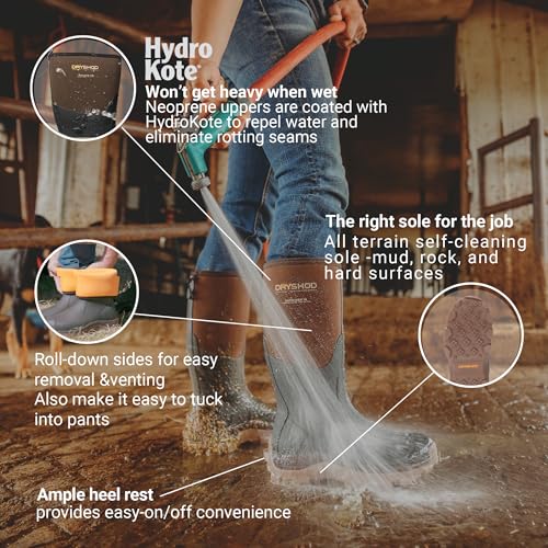 Dryshod Women's Haymaker Hi Hard Working Boots|Rubber | Waterproof | Brown |HAY-WH-BR2